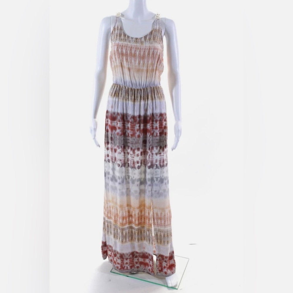 Aqua Womens Racerback Sleeveless Geometric Maxi Dress Size XS